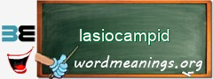 WordMeaning blackboard for lasiocampid